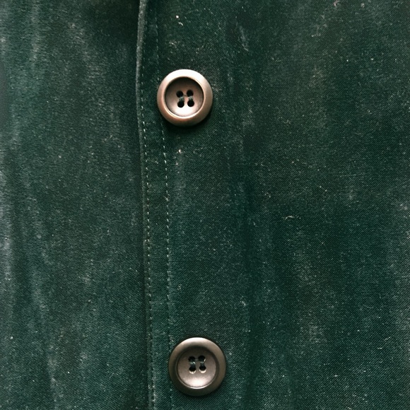 Velvet shirt (deep turquoise) - Picture 2 of 3